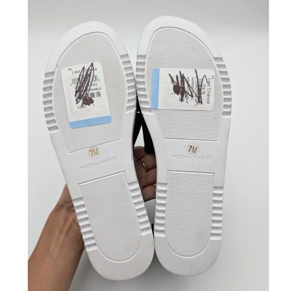 Easy Spirit Sewitney2 Knit Platform Sandals Open Toe Black Size US7M EU38 - Picture 8 of 11